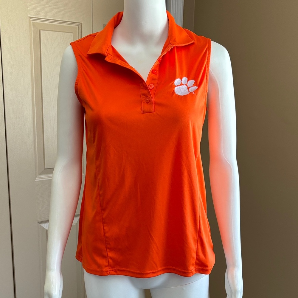 CLEMSON sleeveless polo